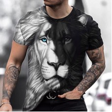 Summer new 3D printed T-shirt animal series - Tiger HF1406-02-02