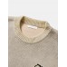 Mens Fruit Knitted Pattern Long Sleeve Casual Sweaters